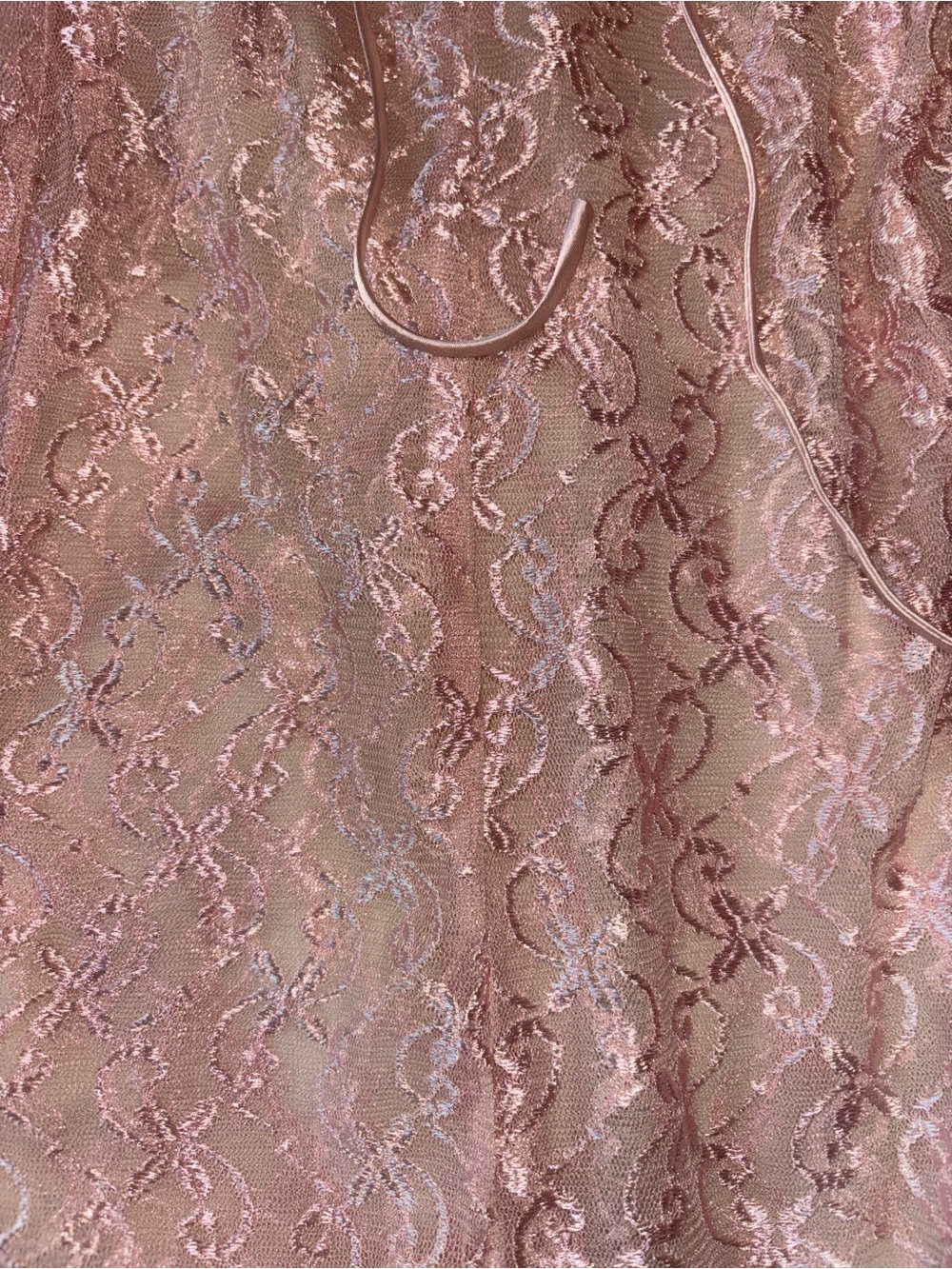 La Vie En Rose Dusty Pink Lace slip dress nightgown M coquette fairy y2k - Picture 7 of 8